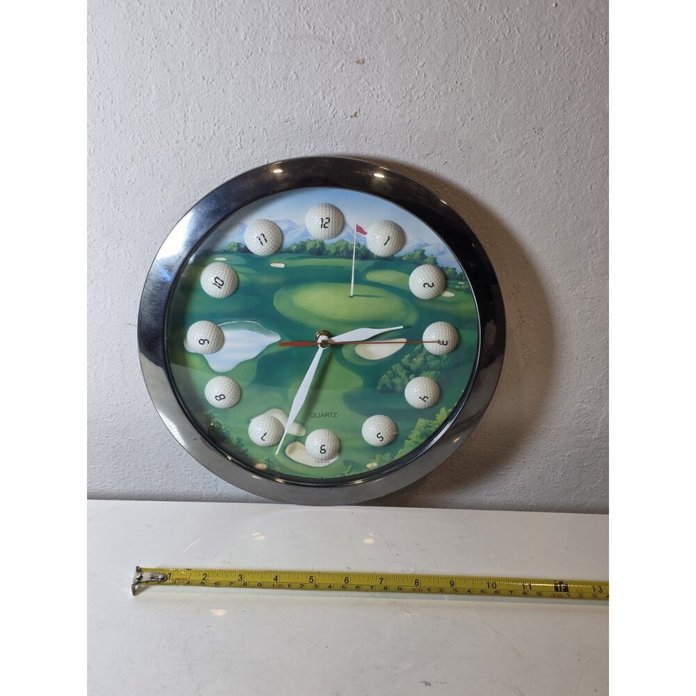 Golf Ball Wall Clock - Quartz 11” - Picture 8 of 8